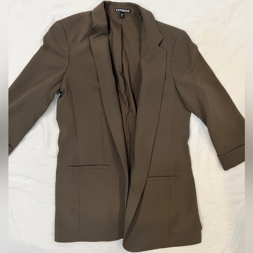 Express Size Small, Blazer, Military Green, Boyfriend Style